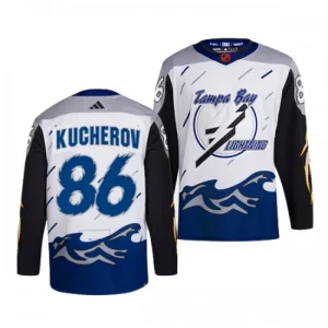 Tampa Bay Lightning Nikita Kucherov 86 2022-23 White Reverse Retro 2.0 Authentic - Men