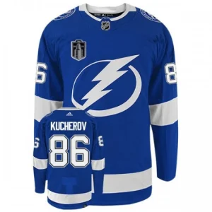 Tampa Bay Lightning Nikita Kucherov 86 Stanley Cup 2022 Blue Authentic - Men