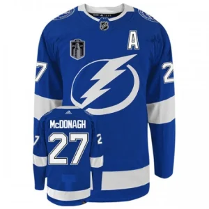 Tampa Bay Lightning Ryan McDonagh 27 Stanley Cup 2022 Blue Authentic - Men