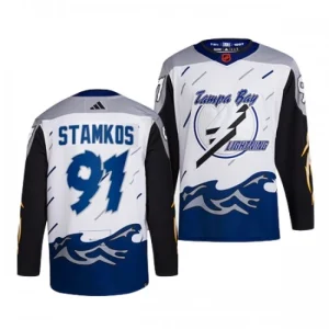 Tampa Bay Lightning Steven Stamkos 91 2022-23 White Reverse Retro 2.0 Authentic - Men