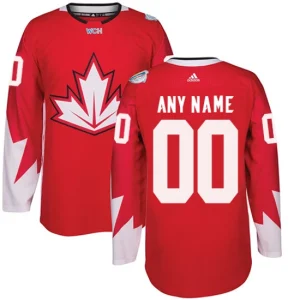 Team Canada Customized Premier Red Away 2016 World Cup Hockey