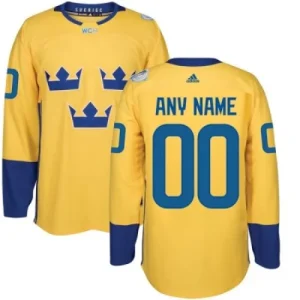 Team Sweden Customized Premier Yellow 2016 World Cup of Hockey