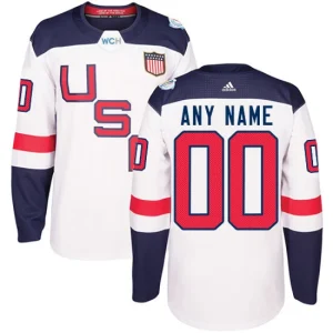 Team USA Customized Premier White Home 2016 World Cup Hockey