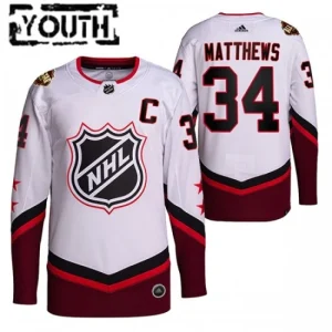 Toronto Maple Leafs Auston Matthews 34 2022 NHL All-Star White Authentic - Kids