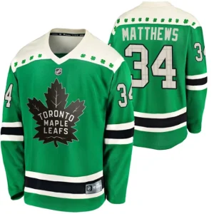 Toronto Maple Leafs Auston Matthews 34 Green 2020 St Paddys Day Breakaway