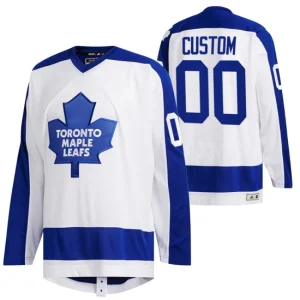 Toronto Maple Leafs Custom Team Classics Primary Logo White Jersey