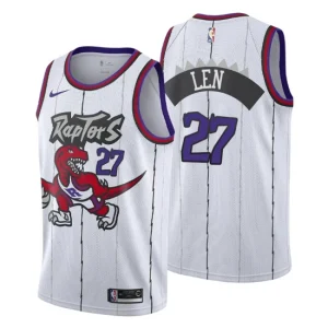 Toronto Raptors 2021 Hardwood Classics Jersey Alex Len 27 White