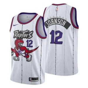 Toronto Raptors 2021 Hardwood Classics Jersey Alize Johnson 12 White