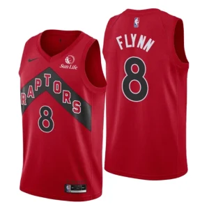 Toronto Raptors 8 Malachi Flynn Swingman Red Jersey Icon Edition 2021