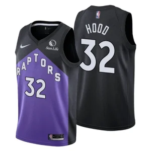 Toronto Raptors Earned Edition 32 Rodney Hood Jersey Black