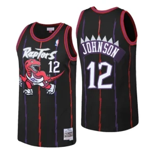 Toronto Raptors Hardwood Classics Jersey Alize Johnson 12 Purple