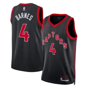 Toronto Raptors Jordan Statement Edition 2022-23 Swingman Jersey Black Version Scottie Barnes 4 Mens