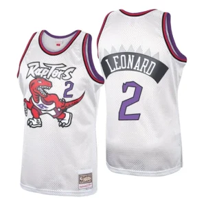 Toronto Raptors Mens 2 Kawhi Leonard Platinum Hardwood Classics Jersey