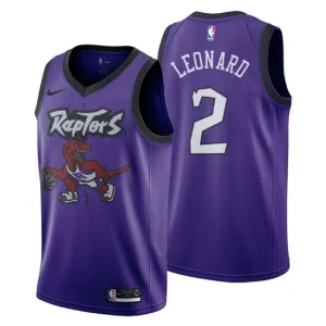 Toronto Raptors Mens Throwback We the North Kawhi Leonard Purple Jersey