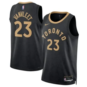 Toronto Raptors Nike City Edition 2022-23 Swingman Jersey Black Version Fred Vanvleet 23 Mens