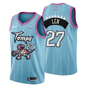 Toronto Raptors Swingman Jersey Alex Len No. 27 2021 Tampa City Pink Blue