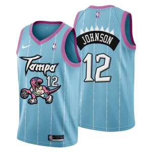 Toronto Raptors Swingman Jersey Alize Johnson No. 12 2021 Tampa City Pink Blue