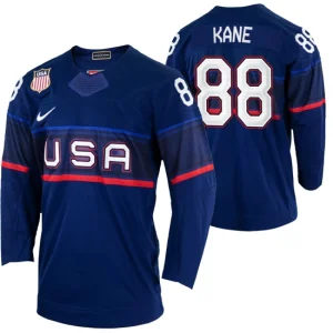 USA Hockey Patrick Kane Navy Away 2022 Beijing Winter Olympic