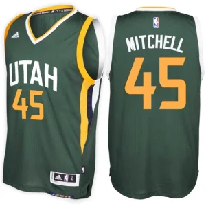 Utah Jazz 45 Donovan Mitchell Alternate Green New Swingman Jersey