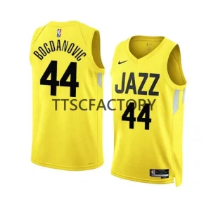 Utah Jazz Bojan Bogdanovic 44 Nike 2022-23 Icon Edition Yellow Jersey Mens Swingman