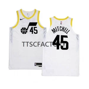 Utah Jazz Donovan Mitchell 45 Nike 2022-23 Association Edition White Jersey Mens Swingman