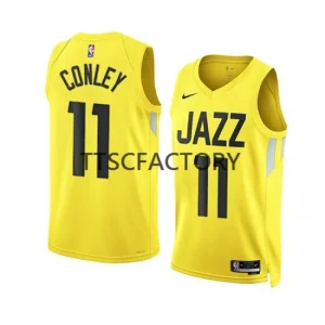 Utah Jazz Mike Conley 11 Nike 2022-23 Icon Edition Yellow Jersey Mens Swingman