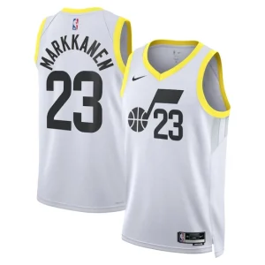 Utah Jazz Nike Association Edition Swingman Jersey - White - Lauri Markkanen