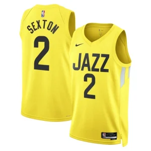 Utah Jazz Nike Icon Edition Swingman Jersey - Gold - Colin Sexton