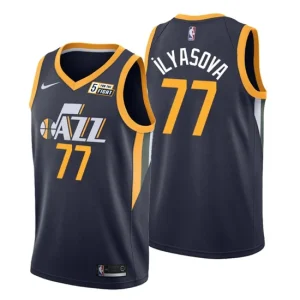 Utah Jazz No. 77 Ersan İlyasova Black Swingman Icon Edition Jersey