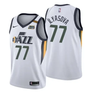 Utah Jazz No. 77 Ersan İlyasova White Swingman Association Edition Jersey