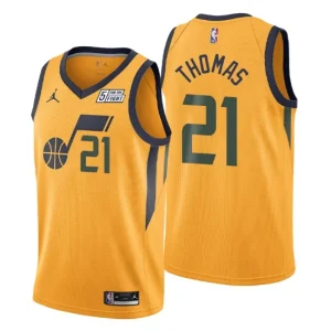 Utah Jazz Statement Edition 21 Matt Thomas Jersey Gold