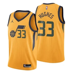 Utah Jazz Statement Edition Jersey Elijah Hughes 33 Orange 2020-21