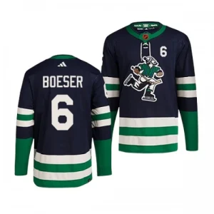 Vancouver Canucks Brock Boeser 6 2022-23 Navy Reverse Retro 2.0 Authentic - Men