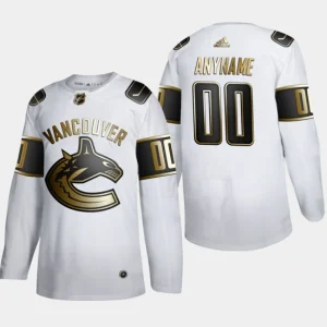 Vancouver Canucks Custom 00 NHL Golden Edition White Authentic