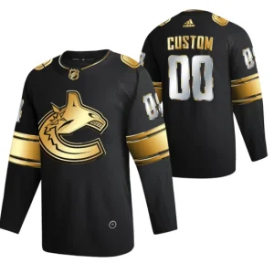 Vancouver Canucks Custom Black 2021 Golden Edition Limited Authentic