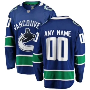 Vancouver Canucks Fanatics Branded Blue Breakaway Custom Jersey