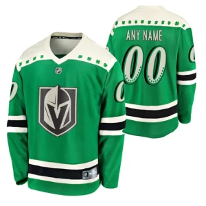 Vegas Golden Knights Custom 2021 St Patricks Day Green Breakaway Men