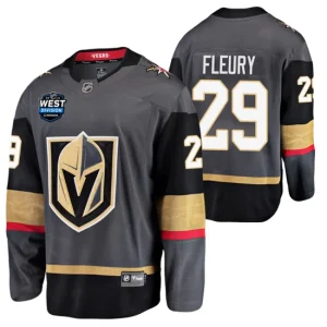 Vegas Golden Knights Marc-andre Fleury 2021 West Division Patch Black Home