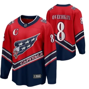 Washington Capitals Alexander Ovechkin 2021 Reverse Retro Special Edition Men Red