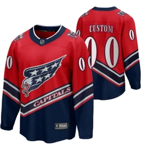 Washington Capitals Custom 2021 Reverse Retro Special Edition Men Red