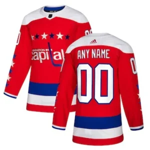 Washington Capitals adidas Red Alternate Authentic Custom Jersey