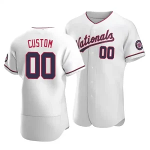 Washington Nationals Custom Player White Baseball Jersey