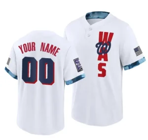 Washington Nationals Custom White 2021 All Star Game Replica Jersey