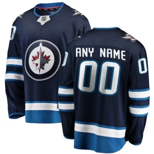 Winnipeg Jets Branded Home Breakaway Blue Custom Jersey