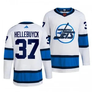 Winnipeg Jets Connor Hellebuyck 37 2022-23 White Reverse Retro 2.0 Authentic - Men