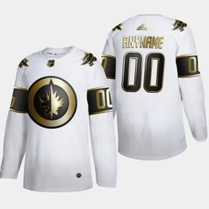 Winnipeg Jets Custom 00 NHL Golden Edition White Authentic