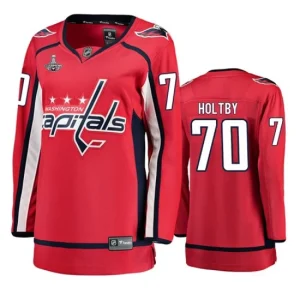 Women Washington Capitals 70 Braden Holtby  Red 2019 Stanley Cup