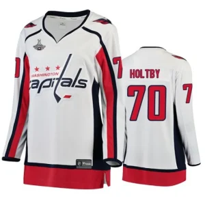 Women Washington Capitals Braden Holtby  White 2019 Stanley Cup