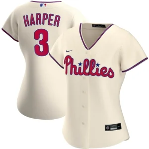 Women s Philadelphia Phillies Bryce Harper Nike Cream Alternate Player Jersey