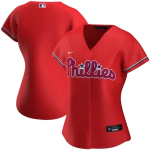 Women s Philadelphia Phillies Nike Red Alternate Team Jersey